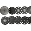 Lucky Brand Women’s Western Leather Belt | Classic | Fashion | Vintage | Buffalo Leather | Western-Inspired(Grommet Concho – Black)