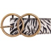 Lucky Brand Women’s Western Leather Belt | Classic | Fashion | Vintage | Buffalo Leather | Western-Inspired(Haircalf – Zebra)
