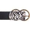 Lucky Brand Women’s Western Leather Belt | Classic | Fashion | Vintage | Buffalo Leather | Western-Inspired(Haircalf – Zebra)