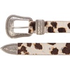 Lucky Brand Women’s Western Leather Belt | Classic | Fashion | Vintage | Buffalo Leather | Western-Inspired(Haircalf Western – Spotted Cow)