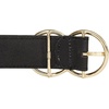 Lucky Brand Women’s Western Leather Belt | Classic | Fashion | Vintage | Buffalo Leather | Western-Inspired(Leather Double Ring – Black)