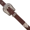 Lucky Brand Women’s Western Leather Belt | Classic | Fashion | Vintage | Buffalo Leather | Western-Inspired(Suede Western – Brown)