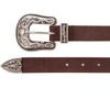 Lucky Brand Women’s Western Leather Belt | Classic | Fashion | Vintage | Buffalo Leather | Western-Inspired(Suede Western – Brown)