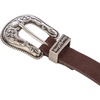 Lucky Brand Women’s Western Leather Belt | Classic | Fashion | Vintage | Buffalo Leather | Western-Inspired(Suede Western – Brown)