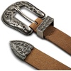 Lucky Brand Women’s Western Leather Belt | Classic | Fashion | Vintage | Buffalo Leather | Western-Inspired(Suede Western – Mustard)