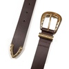 Lucky Brand Women’s Western Leather Belt | Classic | Fashion | Vintage | Buffalo Leather | Western-Inspired(Textured Buckle – Brown)