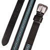 Lucky Brand Women’s Western Leather Belt | Classic | Fashion | Vintage | Buffalo Leather | Western-Inspired(Turquoise Beaded – Black)