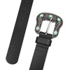 Lucky Brand Women’s Western Leather Belt | Classic | Fashion | Vintage | Buffalo Leather | Western-Inspired(Turquoise Stud – Black)