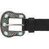Lucky Brand Women’s Western Leather Belt | Classic | Fashion | Vintage | Buffalo Leather | Western-Inspired(Turquoise Stud – Black)