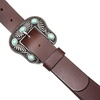 Lucky Brand Women’s Western Leather Belt | Classic | Fashion | Vintage | Buffalo Leather | Western-Inspired(Turquoise Stud – Brown)
