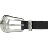 Lucky Brand Women’s Western Leather Belt | Classic | Fashion | Vintage | Buffalo Leather | Western-Inspired(Western Buckle – Black)