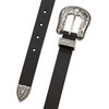 Lucky Brand Women’s Western Leather Belt | Classic | Fashion | Vintage | Buffalo Leather | Western-Inspired(Western Buckle and Tip – Black)