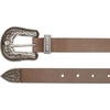 Lucky Brand Women’s Western Leather Belt | Classic | Fashion | Vintage | Buffalo Leather | Western-Inspired(Western Buckle and Tip – Sand)