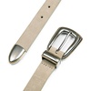 Lucky Brand Women’s Western Leather Belt | Classic | Fashion | Vintage | Buffalo Leather | Western-Inspired(Western Suede – Distressed White)