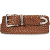 Lucky Brand Women’s Western Leather Belt | Classic | Fashion | Vintage | Buffalo Leather | Western-Inspired(Braided – Tan)