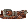 Lucky Brand Women’s Western Leather Belt | Classic | Fashion | Vintage | Buffalo Leather | Western-Inspired(Braided Western – Multi)