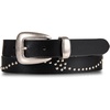 Lucky Brand Women’s Western Leather Belt | Classic | Fashion | Vintage | Buffalo Leather | Western-Inspired(Studded Leather – Black)