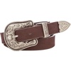 Lucky Brand Women’s Western Leather Belt | Classic | Fashion | Vintage | Buffalo Leather | Western-Inspired(Suede Western – Brown)