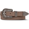 Lucky Brand Women’s Western Leather Belt | Classic | Fashion | Vintage | Buffalo Leather | Western-Inspired(Western Buckle and Tip – Sand)