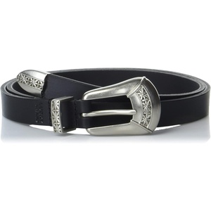 Lucky Brand Women’s Western Leather Belt | Classic | Fashion | Vintage | Buffalo Leather | Western-Inspired(Western Buckle – Black)
