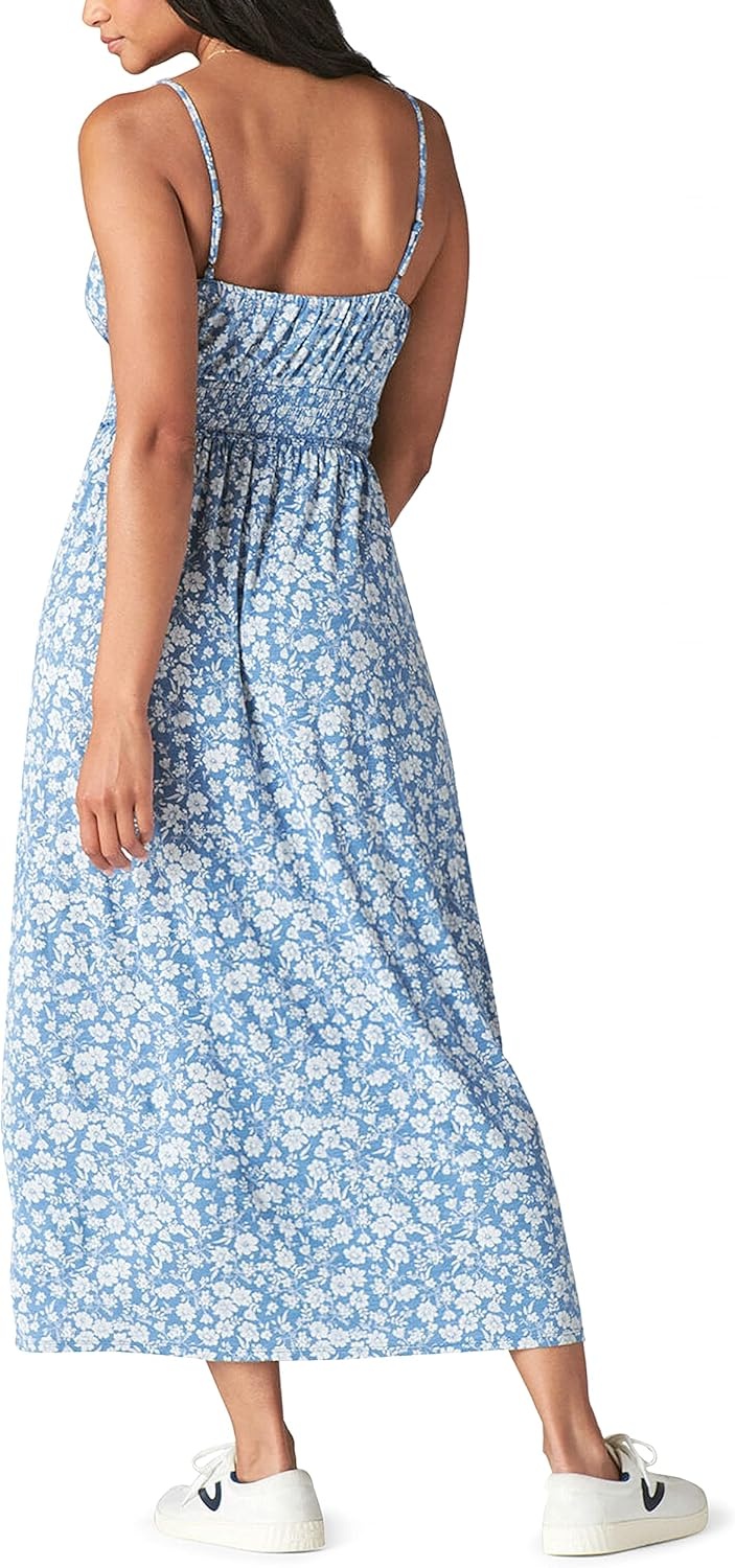 image:imageLucky Brand Womens Printed Smocked DressBlue Multi