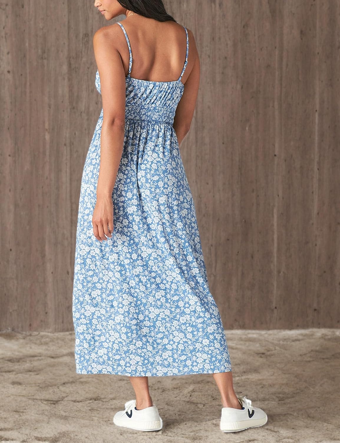 image:imageLucky Brand Womens Printed Smocked DressBlue Multi