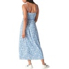 Lucky Brand Women’s Printed Smocked Dress(Blue Multi)