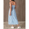 Lucky Brand Women’s Printed Smocked Dress(Blue Multi)