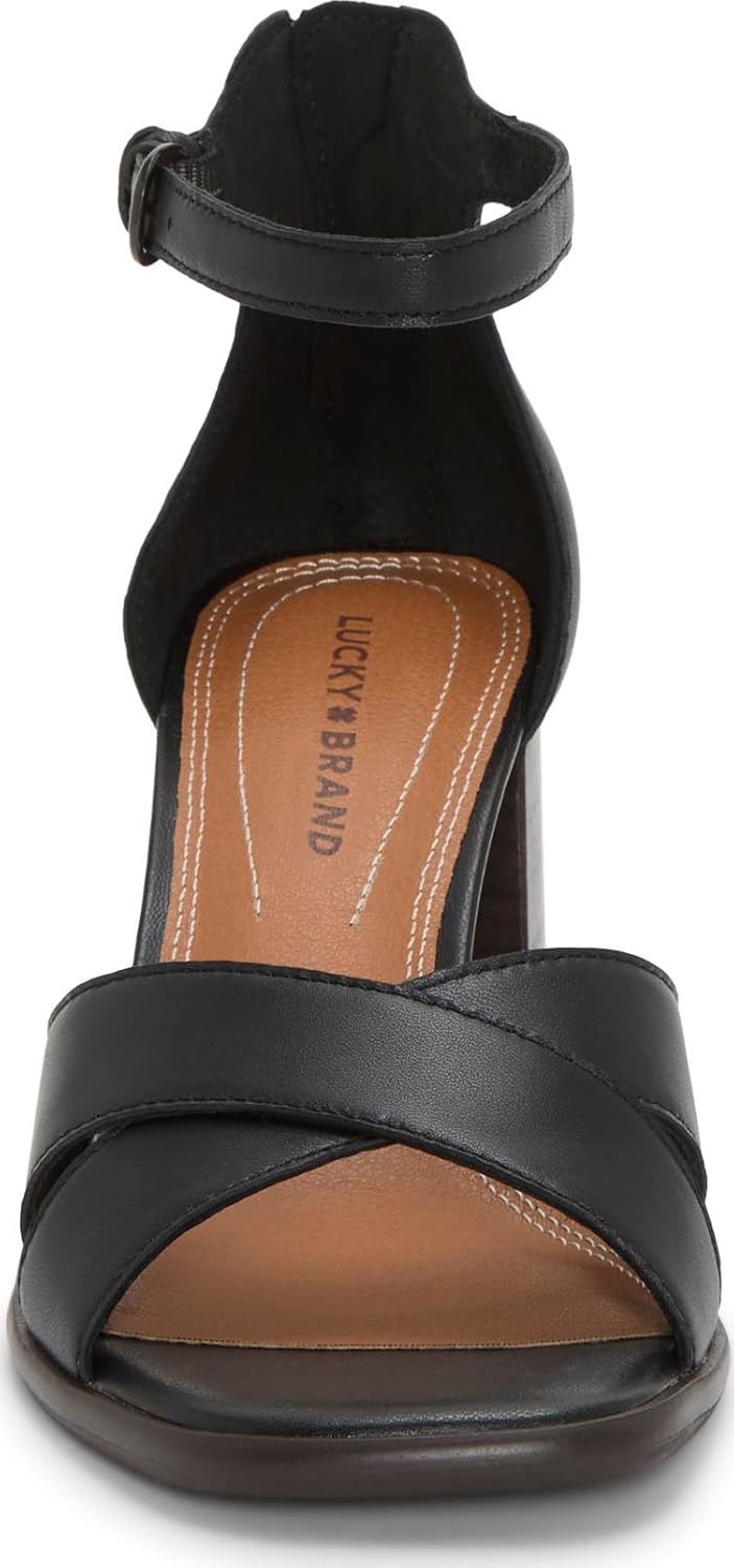 image:imageLucky Brand Herrika Cross Band High Heel SandalsBlack