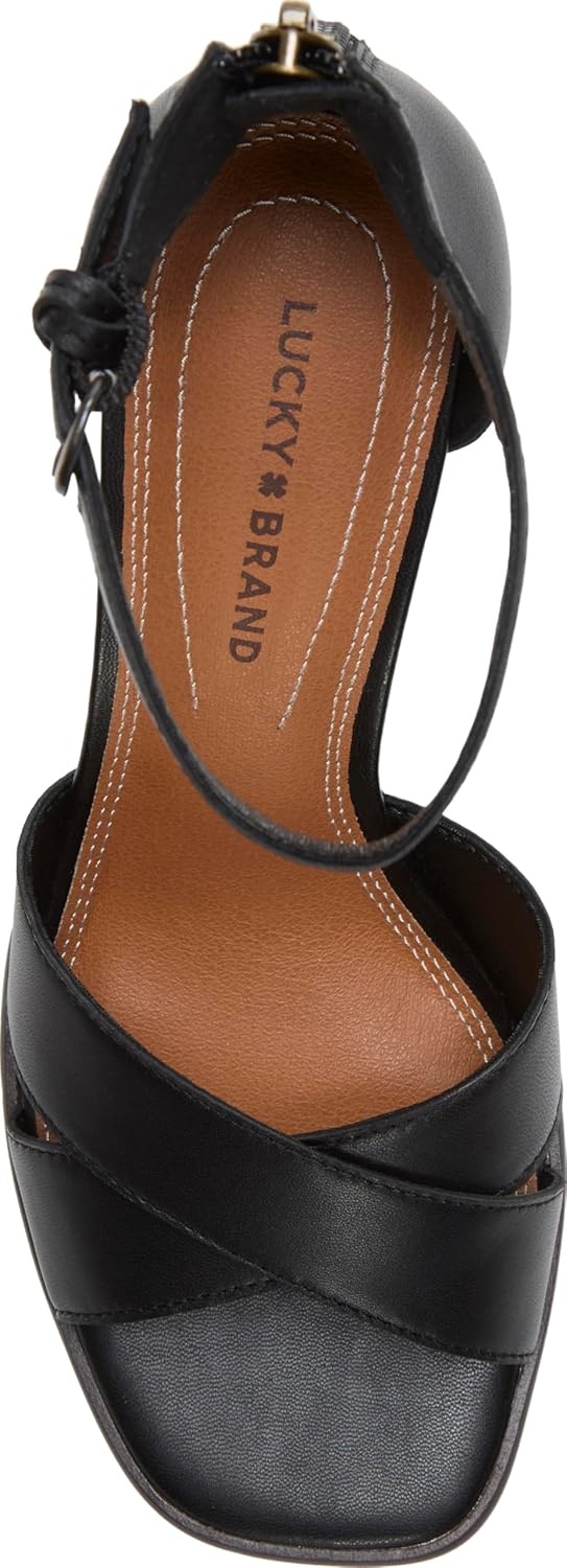 image:imageLucky Brand Herrika Cross Band High Heel SandalsBlack