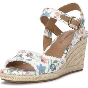 Lucky Brand Women’s Mindra Espadrille Wedge Sandal(Pastel Multi)