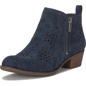 Lucky Brand Basel Bootie(Navy Blazer Suede)