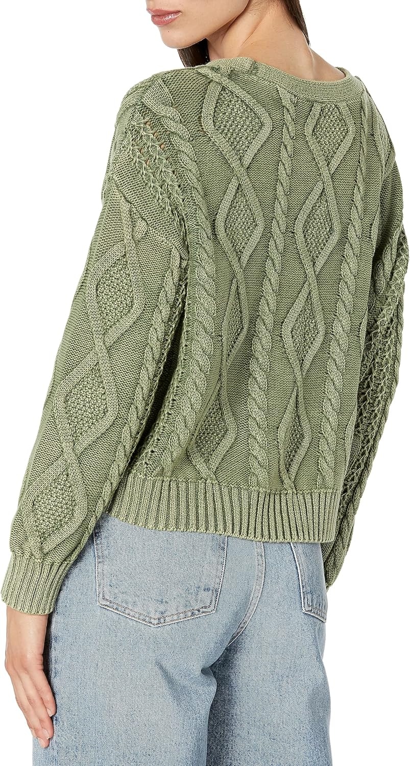 image:imageLucky Brand Cable Stitch CardiganCaper Green Aw