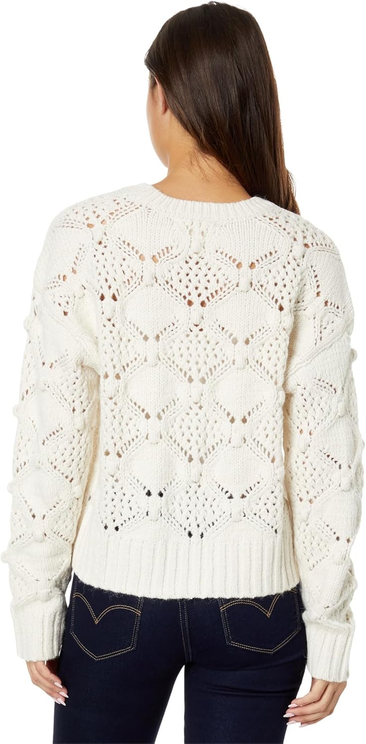 image:imageLucky Brand Open Stitch Pullover SweaterWhisper White