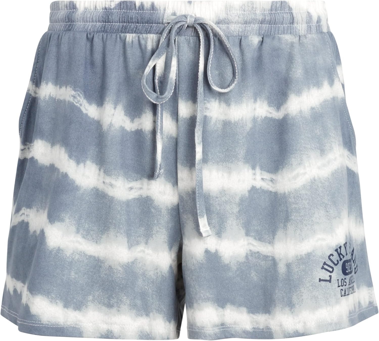 image:imageLucky Brand Womens 2 Piece Pajama Set Roll Sleeve Top amp Shorts Casual Sleepwear and Loungewear Cozy Soft PjsOcean Tie Dye