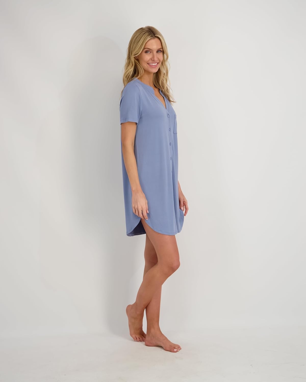 image:imageLucky Brand Womens Sleep Shirt Dress 2Pack Soft Comfortable Nightgown Style Sleepwear for Relaxed Nights and LoungingStonewash Bleached Mauve