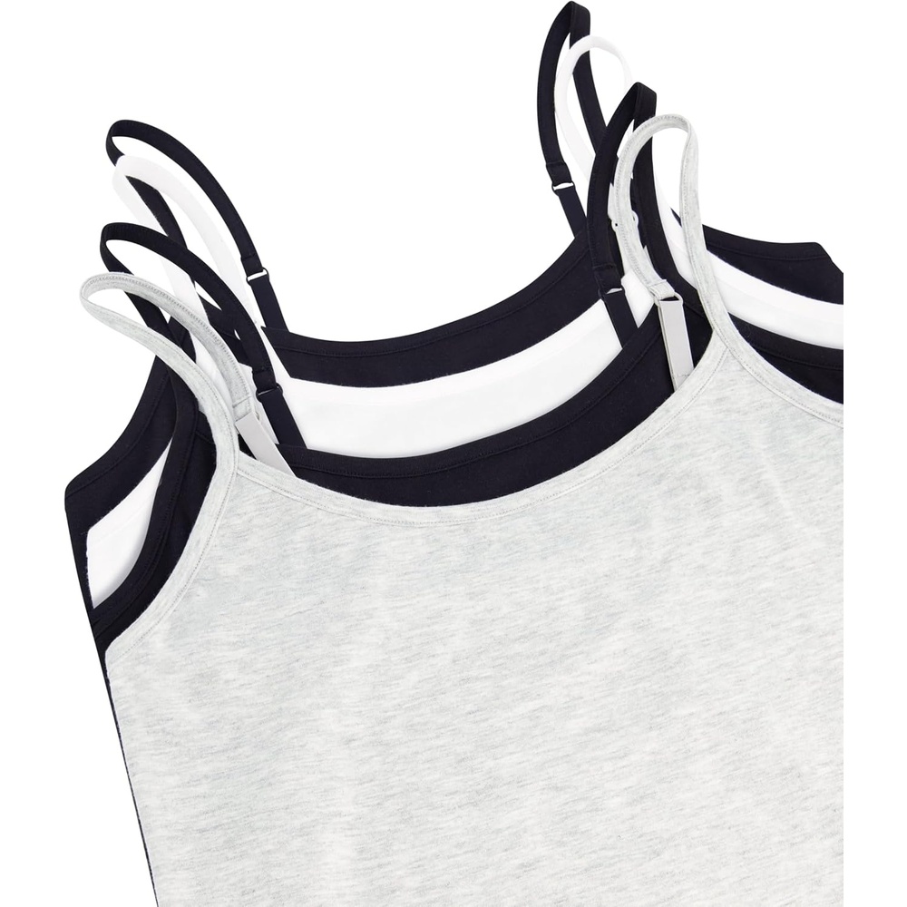 image:imageLucky Brand Womens Spaghetti Strap Tank Top 4Pack Soft Lightweight Camisole Style Tanks for Everyday Wear amp LayeringTrue Neutral PackBlackHeather GrayBlackWhite