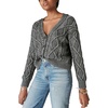 Lucky Brand Cable Stitch Cardigan(Black Heavy Acid Washed)