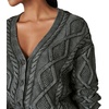 Lucky Brand Cable Stitch Cardigan(Black Heavy Acid Washed)