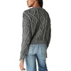 Lucky Brand Cable Stitch Cardigan(Black Heavy Acid Washed)