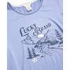 Lucky Brand Women’s 2 Piece Pajama Set, Roll Sleeve Top & Shorts, Casual Sleepwear and Loungewear, Cozy Soft Pjs(Blue Tie Dye)