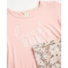 Lucky Brand Women’s 2 Piece Pajama Set, Roll Sleeve Top & Shorts, Casual Sleepwear and Loungewear, Cozy Soft Pjs(Peach)