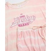 Lucky Brand Women’s 2 Piece Pajama Set, Roll Sleeve Top & Shorts, Casual Sleepwear and Loungewear, Cozy Soft Pjs(Pink Tie Dye)