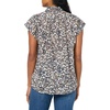 Lucky Brand Women’s Lucky Brand Women’s Printed Short Sleeve Popover W/Schiffli(Raven Multi)