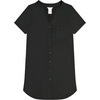 Lucky Brand Women’s Sleep Shirt Dress 2-Pack, Soft Comfortable Nightgown Style Sleepwear for Relaxed Nights and Lounging(Black / Heather Grey W/ Wht Stripes)