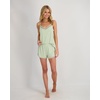 Lucky Brand Women’s Spaghetti Strap Tank & Short Pajama Set 2-Piece, Lightweight Sleepwear & Lounge Set with Relaxed Fit(Sea Foam (Green))