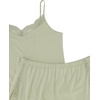 Lucky Brand Women’s Spaghetti Strap Tank & Short Pajama Set 2-Piece, Lightweight Sleepwear & Lounge Set with Relaxed Fit(Sea Foam (Green))