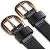 Lucky Brand Women’s Studded Leather Belt | Stylish | Classic | Modern | Jeans | Pants | Skirt | Dress(Double Buckle – Black)
