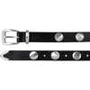 Lucky Brand Women’s Studded Leather Belt | Stylish | Classic | Modern | Jeans | Pants | Skirt | Dress(Oversized Studs – Black)