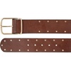 Lucky Brand Women’s Studded Leather Belt | Stylish | Classic | Modern | Jeans | Pants | Skirt | Dress(Wide Leather Studded – Brown)